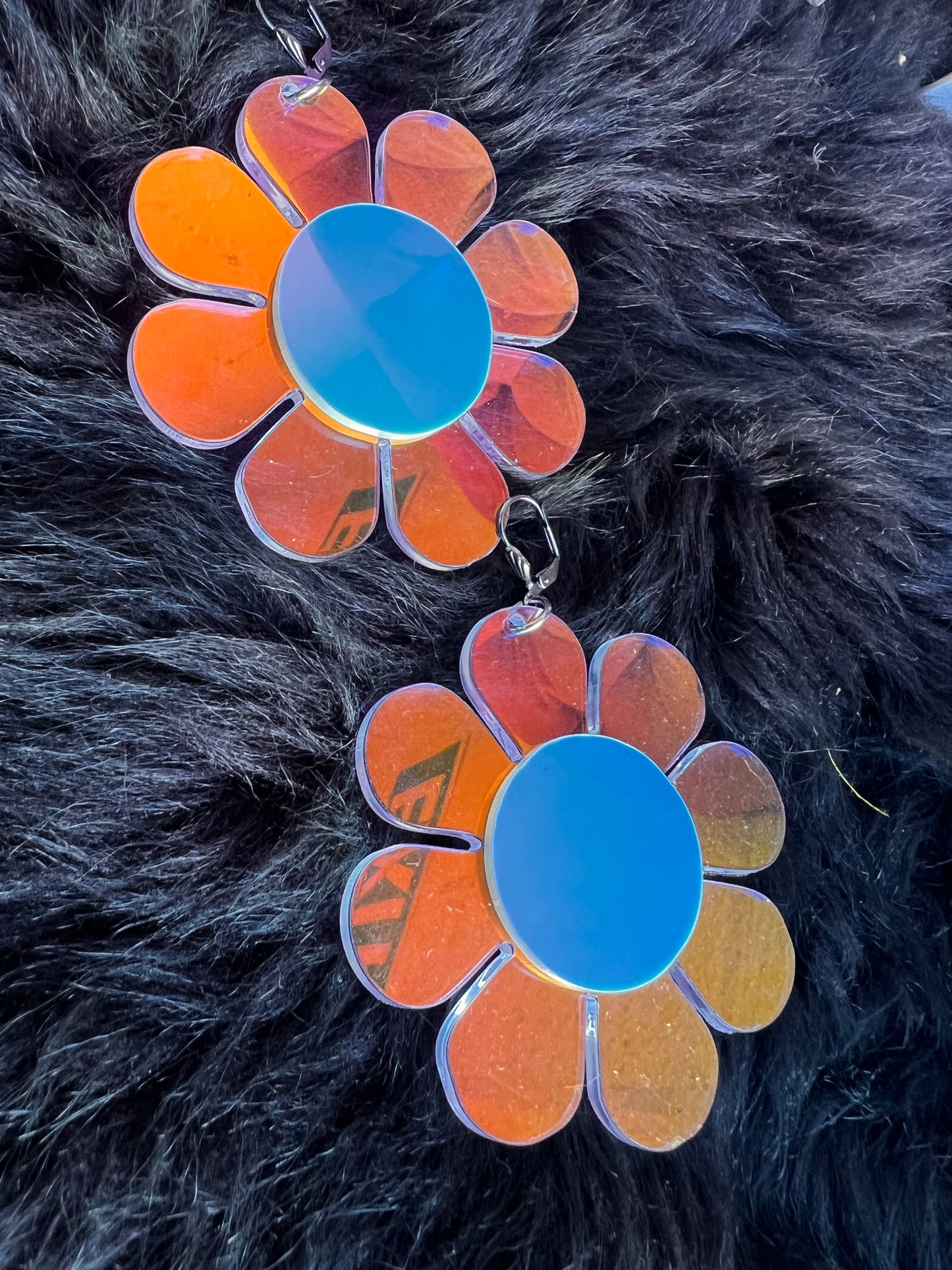 Holographic Flower Power Earrings