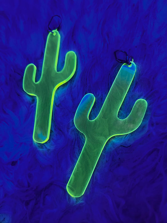Neon Desert cactus Earrings