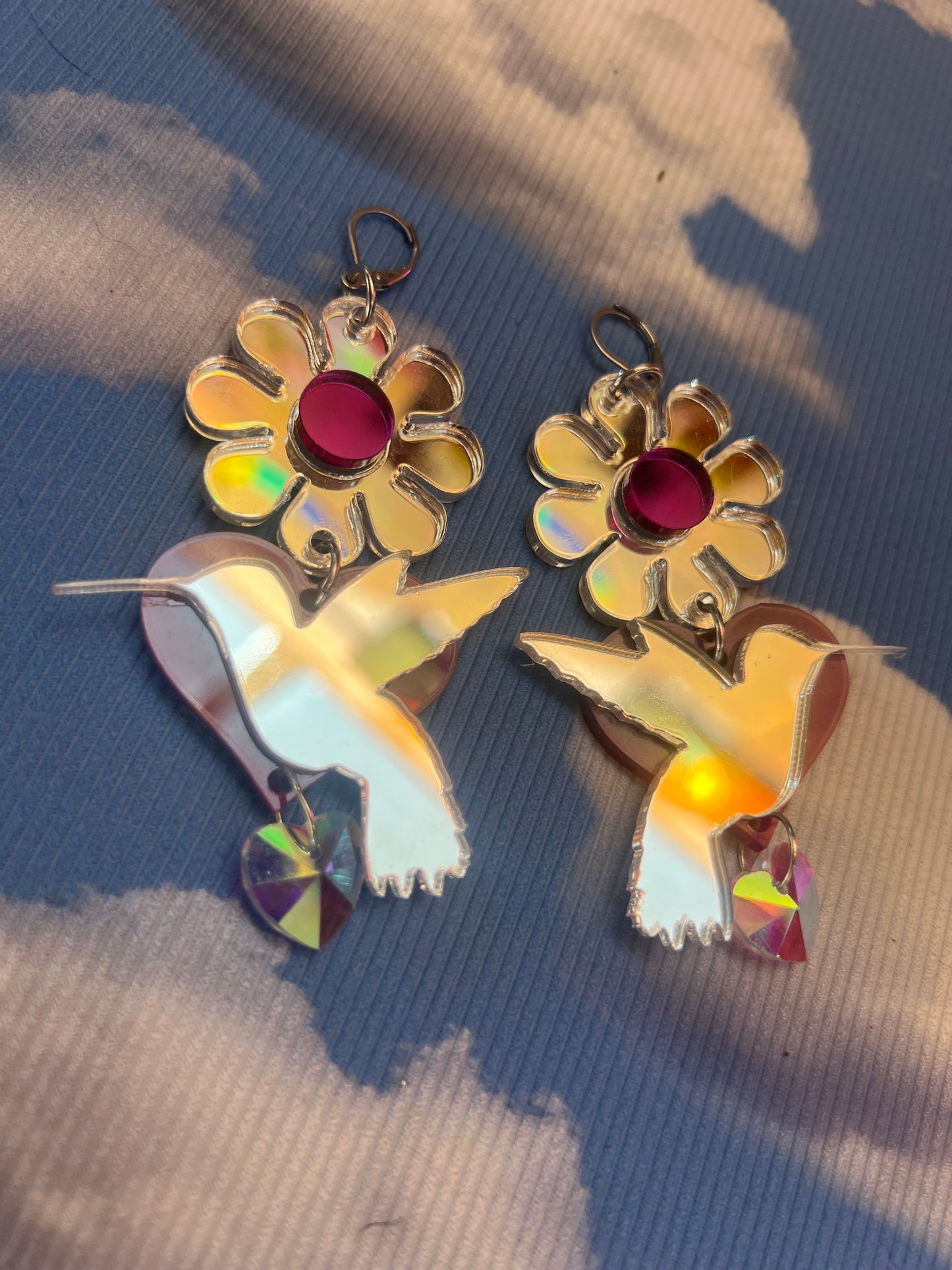 Loving Hummingbird Earrings (one of a kind) 🩷