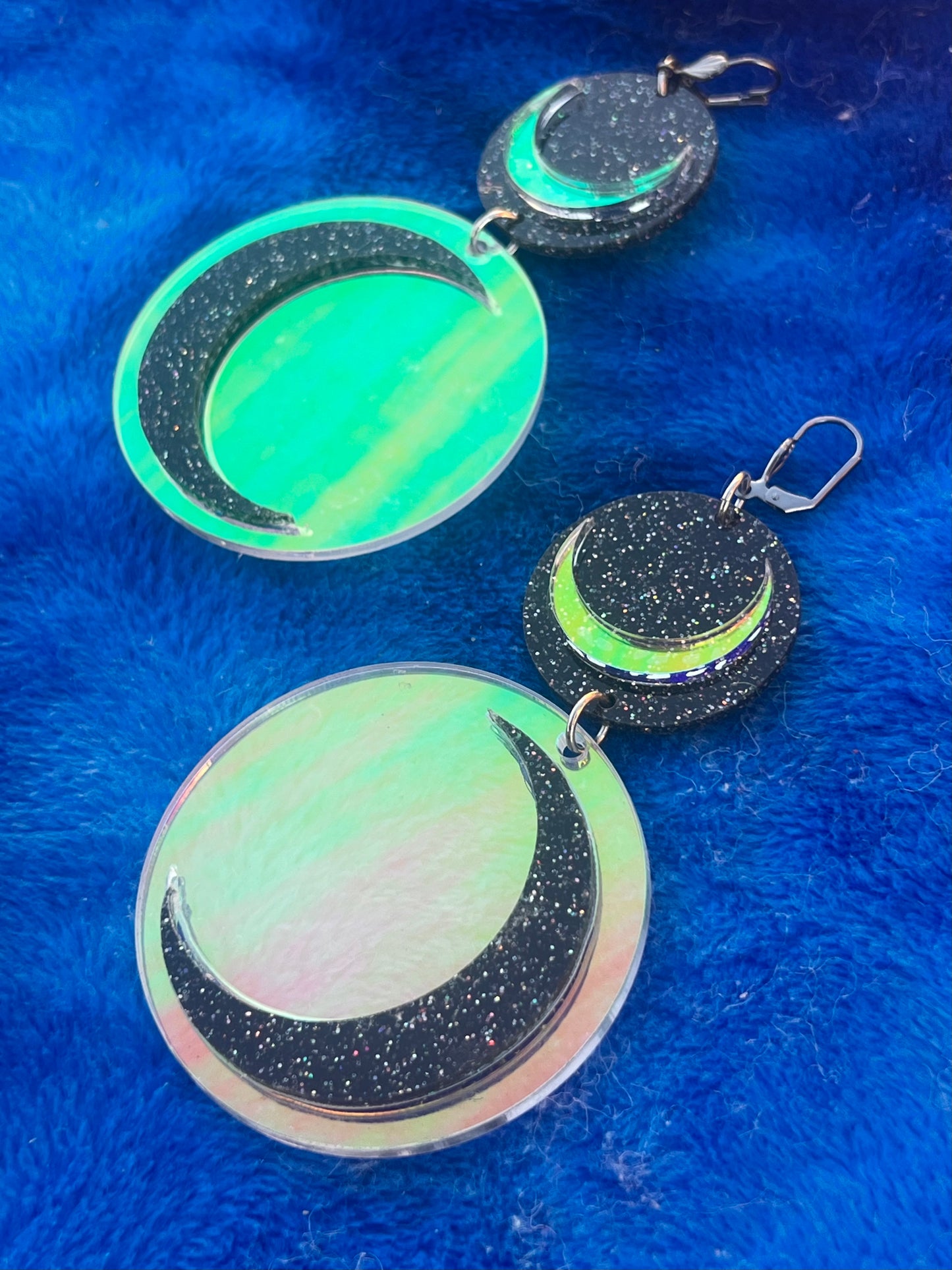 Double Luna goth Earrings