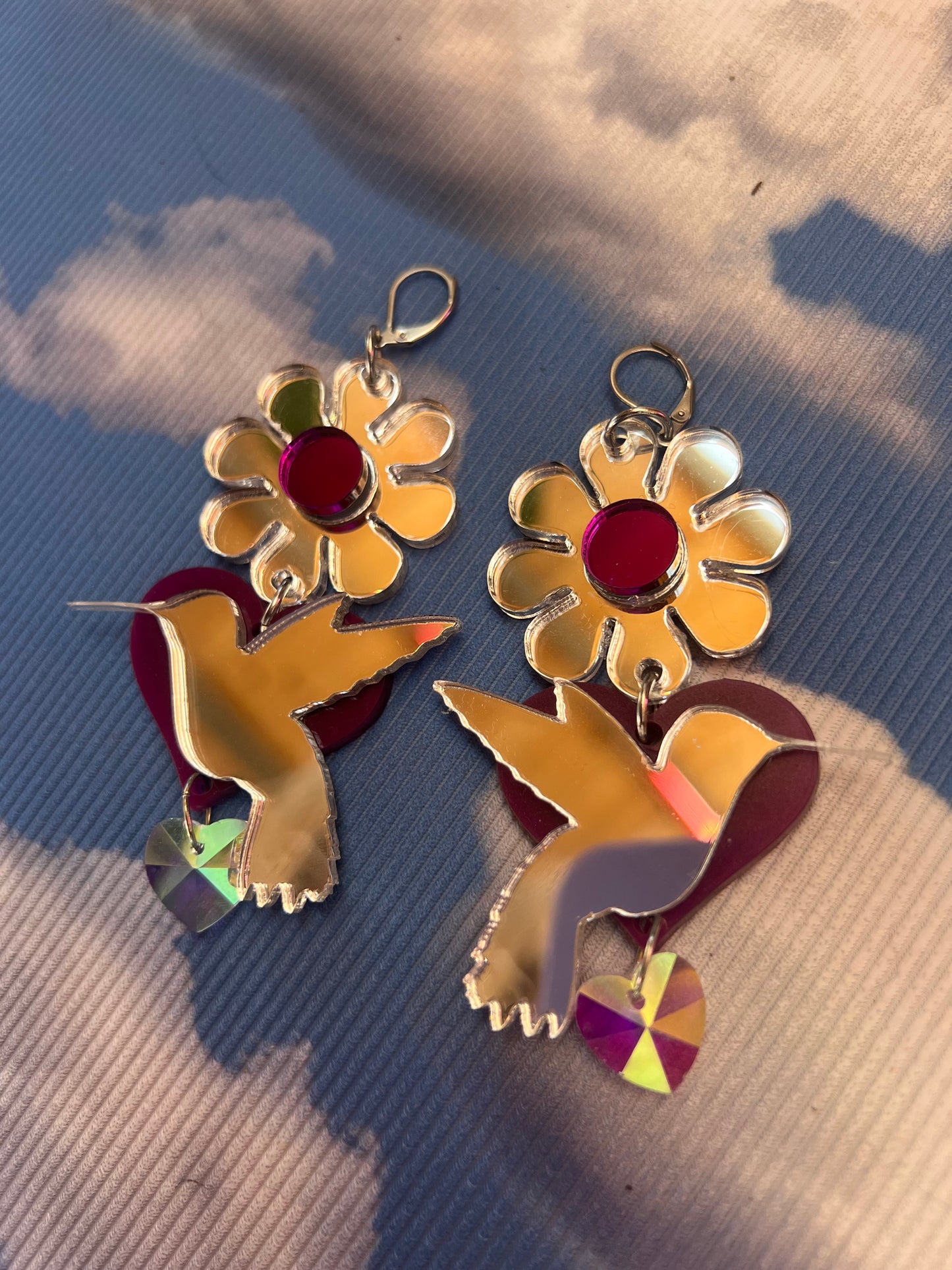 Loving Hummingbird Earrings (one of a kind) 🩷