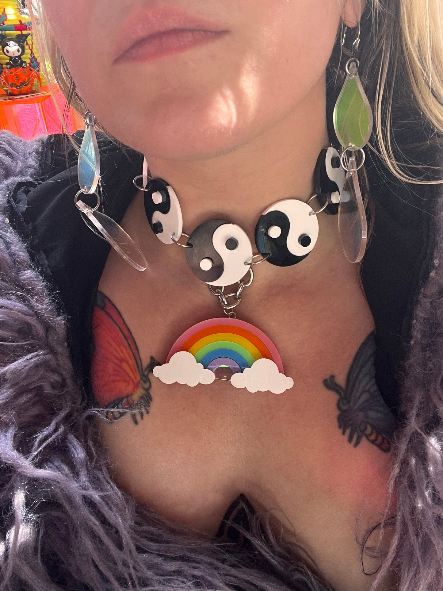 Yinyang Rainbow Love Drip choker