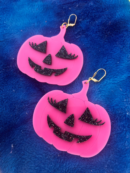 Barbie girl pumpkin queen earrings