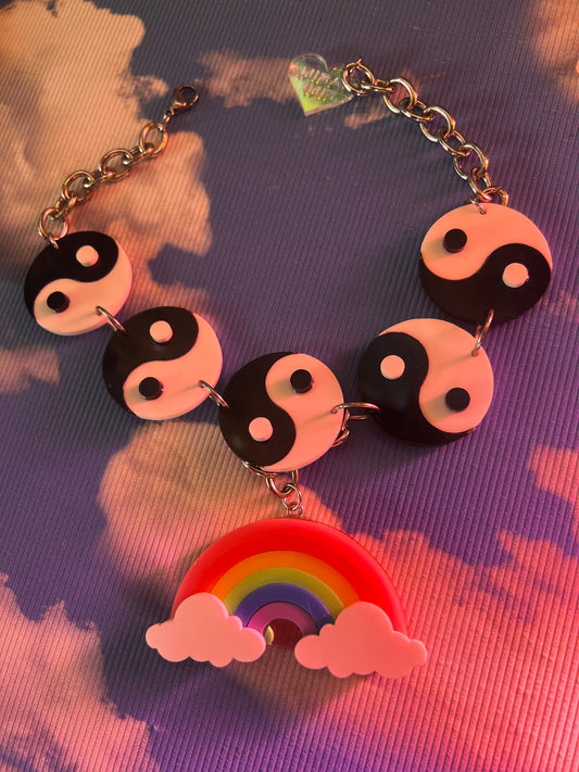 Yinyang Rainbow Love Drip choker