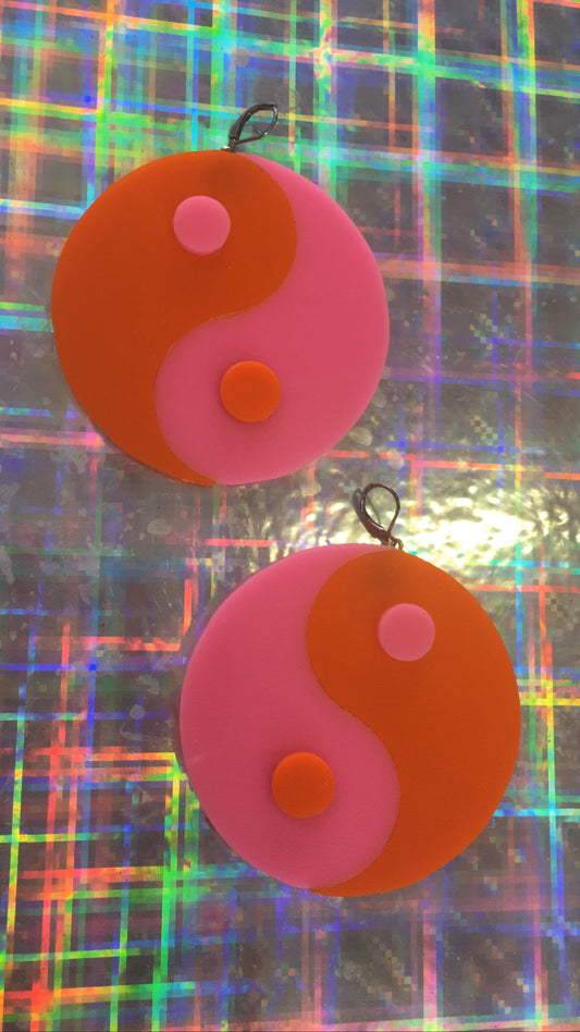 Psychedelic dreams Yin Yang Earrings